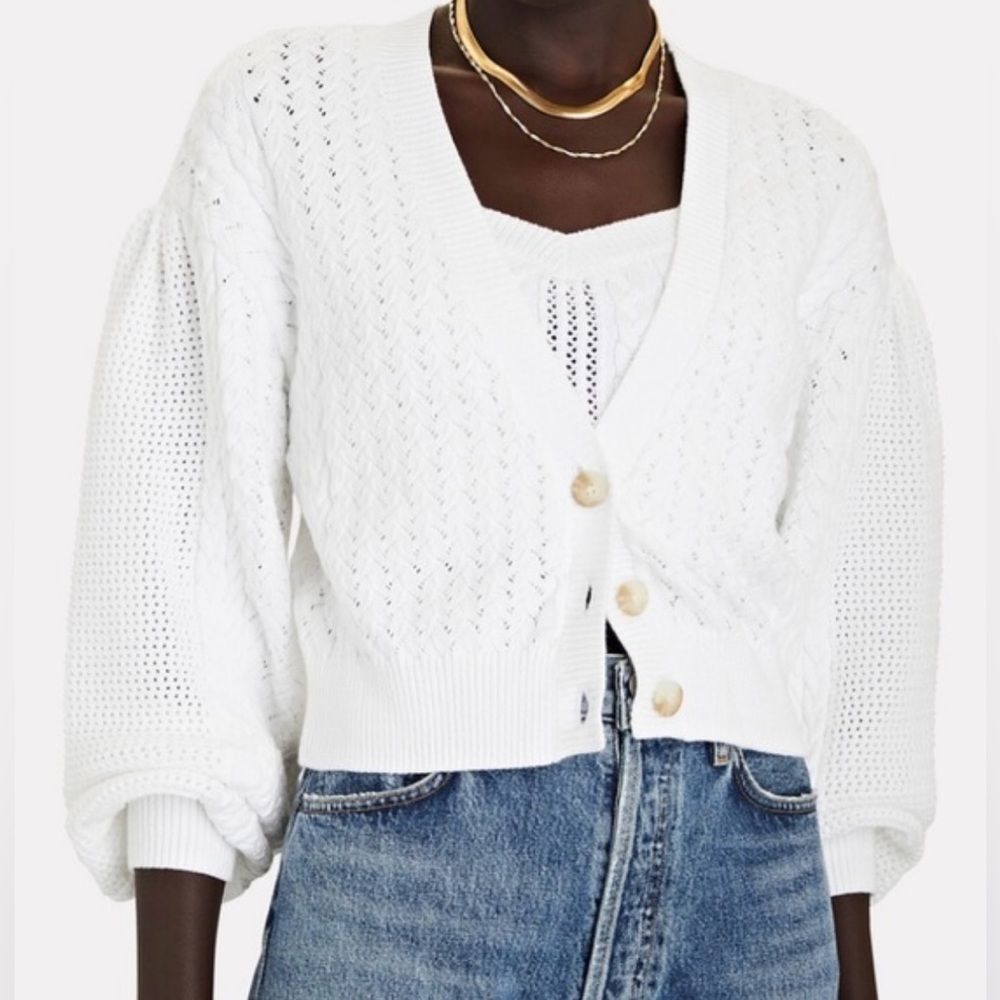 Intermix Tiffany White Sweater Cardigan